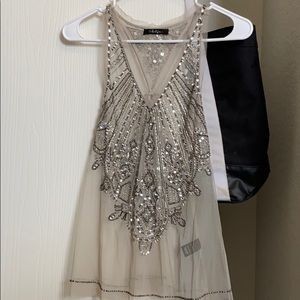 Beaded sheer tank